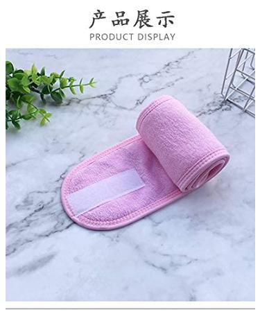 Queta Adjustable Terry Cloth Hair Band for Makeup - 3 Pack (Black White Pink) | Cosmetic Headband with Velcro Fastener - Buy Online on GoSupps.com