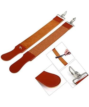 Genuine Leather Razor Strop for Sharp Shaving - Double Sided Sharpening Belt for Razor and Folding Knife - Buy Online on GoSupps.com