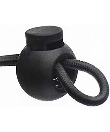 TIHOOD 100PCS Plastic Toggle Cord Locks - Black Round Ball Shape Luggage Lanyard Stopper - Buy Online on GoSupps.com