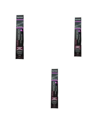 Syoss Hair Mascara Black Instant Grey Coverage and Washable Precise Application Pack of 3 (3 x 16 ml)