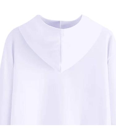 Bigfanshu Womens Dresses Christmas Printing Stripe Round Collar Long Sleeves Sweater Tops White - Buy Online on GoSupps.com