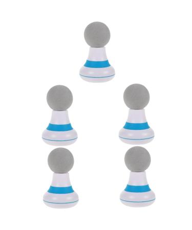 Beavorty 5 sets Mini massage device Hand massage devices Household appliances depth massage device Electric aperture Small massage agent muscle massage device Simple tools Small pocket ABS white
