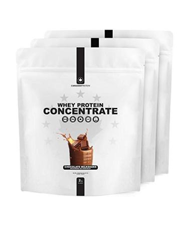 Canadian Protein Whey Concentrate 24g of Protein | 6 kg of Chocolate Milkshake Flavored Low Carb Keto Friendly Workout Recovery Drink | Protein Powder Rich in BCAA Amino Acids