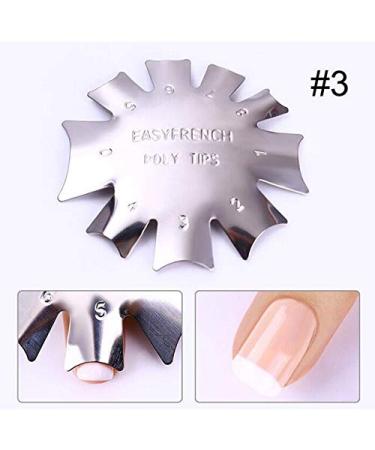 Easy French Line Edge Nail Cutter Stencil Tool Smile Shape Trimmer Clipper Styling Forms Manicure Nail Art Tools - (Color: 3)