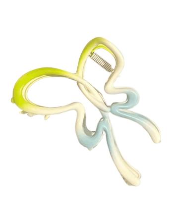 Limtula Lovely Hair Claw Hollowed out Butterfly Shape Hair Clip for Woman Camping Ponytail Hair Delicate Jaw Clip for Girl Green