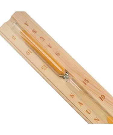 Natural Beech Wood Sauna Hourglass Timer - 15 Min Running Time | Premium Sauna Timer for Relaxation - Buy Online on GoSupps.com
