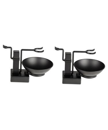 Frcolor Stand 4 pieces Razor Hobel Razor Razor Stand Stable Space Saver SeifenBox Seifen Box Zinclegation Shaping Box Razor Ma Razor brush man adjust
