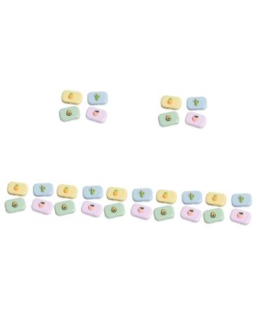 Healeved 28 Pcs Colored Contact Lenses Contact Case Holder Mini Contact Lens Holder Contact Case Cleaning Holder For Eye Care Set Travel Set For Contact Lenses Clean Travel Package Stand