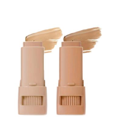 Concealer Stick 2 Pack Concealer Conceal And Contour Face Makeup For All Skin Types Longwear Cream Concealer Stick Highlights Moisturizes Natural Full Coverage (0204)