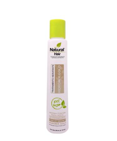 Hidromix Gold Natural Hair Naprolab Tratamiento Maxima Fijacion para Rizos Efecto Humedo | Hidro Mix NaturalHair Treatment Wet Effect (6.76oz - 200ml) 6.76 Ounce - 200ml