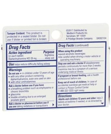 Sominex Nighttime Sleep Aid - Diphenhydramine HCl 25 mg Original Formula 16 Tablets - Worldwide Shipping Available - Buy Online on GoSupps.com