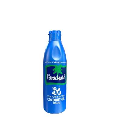 Parachute | Cocount Oil 200ml | 100% Pure and Natural | Non-refined | Ideal for Hair Mosturiser | Indian Origin