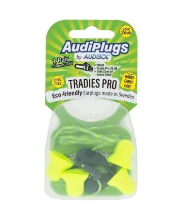 Audiplugs Tradies Pro 1 Pair + Bonus Refill