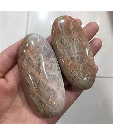 1pc Natural Bulk Crystal Gemstone Orange Moonstone Palm Stones for Home Decoration - Buy Online on GoSupps.com