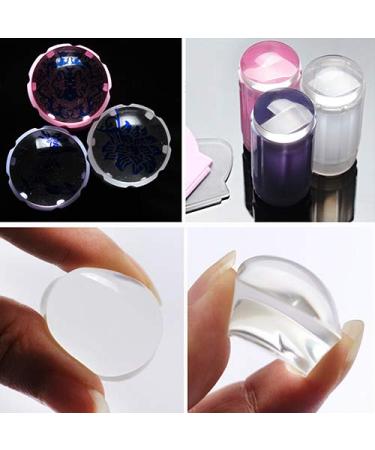 Clear Nail Art Jelly Stamper & Scraper Set - Silicone Nail Art Tools for DIY Manicure | International Shipping - Buy Online on GoSupps.com