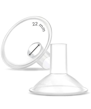 Maymom MyFit Crater Series 22 mm 2xTwo-Piece Small Breastshield Compatible with Medela Breast Pumps. Long Nipple Tunnel (44mm) Best for Elastic Nipples 22 mm Crater - Buy Online on GoSupps.com