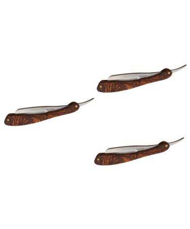 Beaupretty 3-part razor made of stainless steel razor for daily use razor made of stainless steel folding rapiders practical holder for hairdressing hazards home