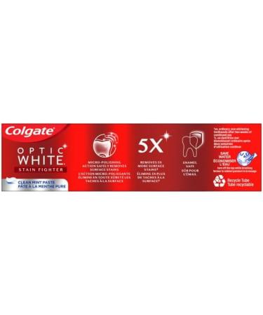 Colgate Optic White Stain Fighter Gel Toothpaste 90 mL 2 pack Clean Mint Paste 90 ml (Pack of 2) - Buy Online on GoSupps.com