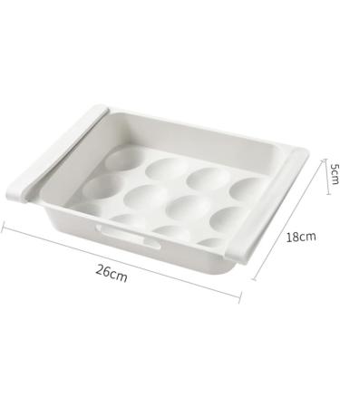 Mikikit 4 pcs Fridge Multi-purpose Container Egg Household White Refrigerator Fruit Storage Case for Drawer Whitex2pcs 26x18cmx2pcs - Buy Online on GoSupps.com