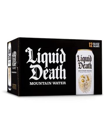 Liquid Death Mountain Water  16.9 oz. Tallboys (12-Pack) Mountain Water - Still - Buy Online on GoSupps.com