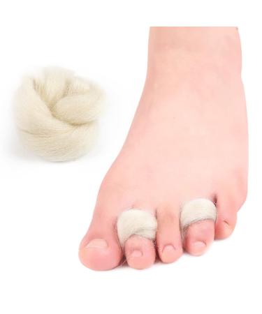 SUPVOX Lamb 4Pcs Lambs Wool Padding Wool for Toes Sweat-absorbing Toe Separators Cushioning Comfort and Between Toes Blister Pads Blister Pads Blister Pads Blister Pads
