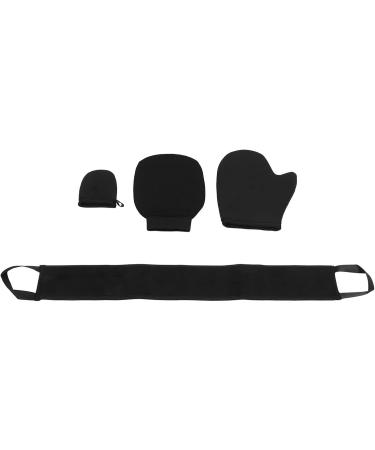 Kit d'applicateur de gants autobronzants double face floqu s 4 pi ces kit de gants autobronzants avec exfoliant et applicateur de lotion pour le dos tissu doux pour la peau - Buy Online on GoSupps.com