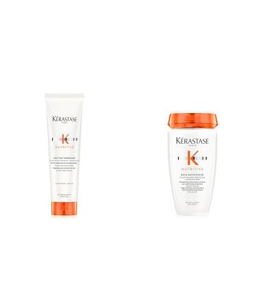 K rastase Nutritive nourishing heat protection for dry fine to medium hair for more shine Heat protection + shampoo