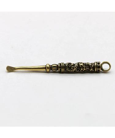 Brass Gemstone Earpick Retro Dragon Ear Wax Remover Tool - Carving Ear Pick for Ear Cleaning - Buy Online on GoSupps.com