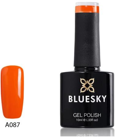 Bluesky Gel Nail Polish Sunset Orange A087 Bright Long Lasting Chip Resistant 10 ml (Requires Curing Under UV LED Lamp) - Buy Online on GoSupps.com