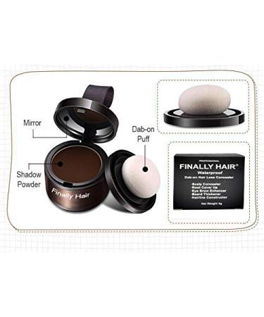 Finally Hair Dark Brown Dab-on Hair Fibers - Hair Loss Concealer & Gray Away Touch Up for Hairline, Eyebrows, and Beard - Instantly Covers Gray Hair - Buy Online on GoSupps.com