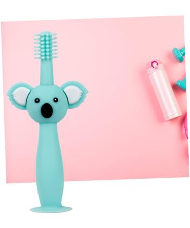 Kisangel Soft Bristle Toddler Toothbrush | Animal Teether Baby Toy Brush | Green Silicone Infant Toothbrush - Buy Online on GoSupps.com