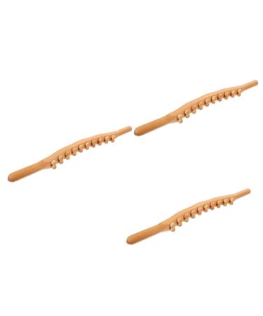 Partykindom 3st roll rod with 20 balls massage tab trigger-point leg massage gua SHA tools Home tools sore muscles stick body massage gauge fitness scratching stick multifunction wood
