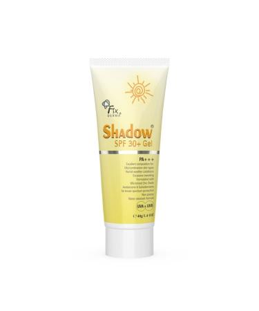 Grah Fixderma Shadow Sunscreen SPF 30+ Gel For Oily Skin - Acne Prone Offers PA+++ Protection Broad Spectrum UVA and UVB Protection Water Resistant and Non-Greasy 40g 1.411 Ounce