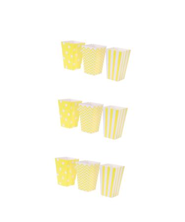 JECOMPRIS 144 Pcs Party Bag Popcorn Bags Party Birthday Gifts for Men Popcorn Container Popcorn Boxes Cardboard Mens Gift Men s Gift Paper Popcorn Snack Container Disposable Decorate Man mediumx3pcs Yellowx3pcs