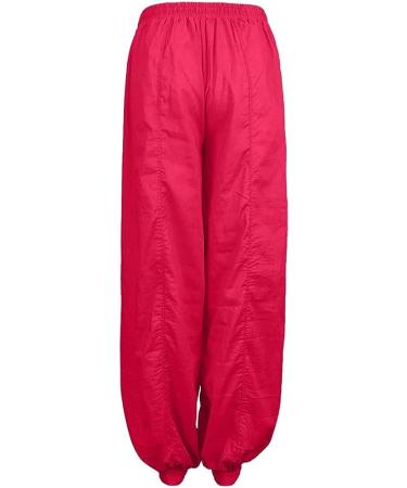 Dazlor Women's Plus Size High Waisted Parachute Pants | Red XX-Large - Buy Online on GoSupps.com