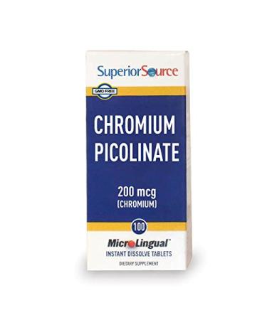 Superior Source Chromium Nutritional Supplements, 200 mcg, 100 Count
