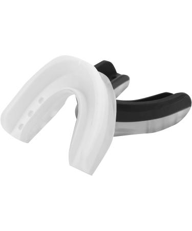 Verdant Touch Mouthguard EVA Gum Shield - 2 Pack for Football Basketball Boxing | White & Black - Buy Online on GoSupps.com