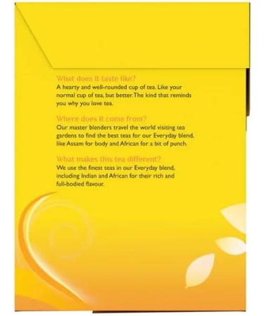 Twinings Everyday Tea Classic Blend Rich and Full Bodied Perfect Brew for any Occassion Medium Caffeine No added Salt Sugar and Artificial Color Free - Pack of 50 Sachets Everyday Pack of 50 Sachets - Buy Online on GoSupps.com