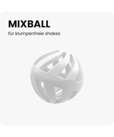 Shakenext 700ml Protein Shaker Bottle with Mixing Ball - Leak-Proof Dishwasher-Safe Fitness Blender - White - Buy Online on GoSupps.com