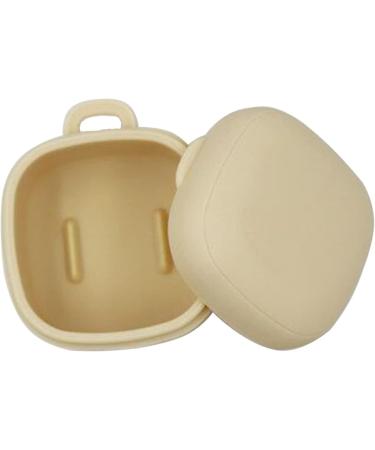 Silicone Pacifier Case - Dustproof Dummy Storage Holder with Lid & Hooks | Newborn Care Accessory - Brown - Buy Online on GoSupps.com