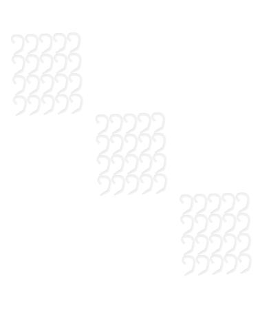 FOMIYES 60 STK hooks for hearing protection masks hanging for ear facial covers ear protection hook hooks for hanging mask wearers clothes rack round line food quality white 4.8x3.3cmx3pcs