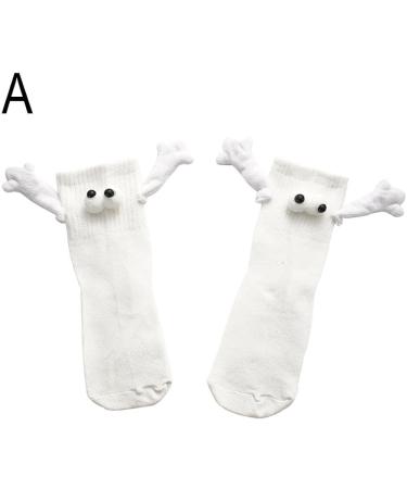 Novelty Magnetic 3D Couple Socks - Funny Holding Hands Design, One Size Black - Buy Online on GoSupps.com