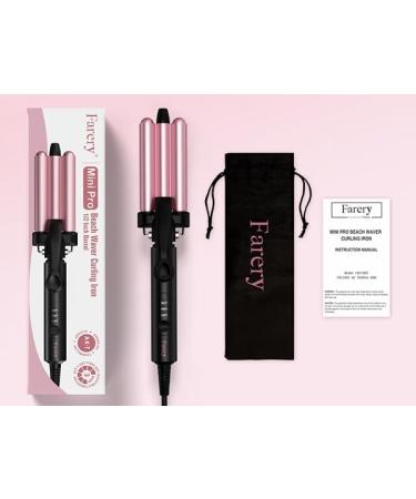 Buy Mini Hair Crimper & Waver - 3 Temperature Adjustable 3 Barrel Curling Iron for Beach Waves - Travel Size Dual Voltage Digital Temp - Rose Pink - Buy Online on GoSupps.com