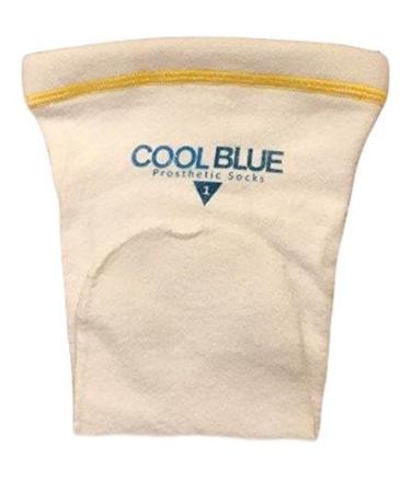 SPS Cool Blue Prosthetic Sock 1-ply with sewn distal hole (medium/short) (CB1HMSH2) Yellow Detail SPS - Buy Online on GoSupps.com