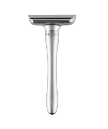 Snmirn razor-plane set adjustable in the double side classic razor magnetic adsorption design long handle comfortable wet shaving no irritation (silver)