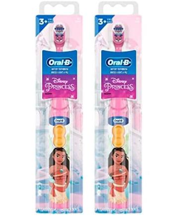 Oral-B Kid's Battery Toothbrush Featuring Disney's Princess Characters Soft Bristles for Kids 3+ (Pack of 2) 1 Count (Pack of 2)