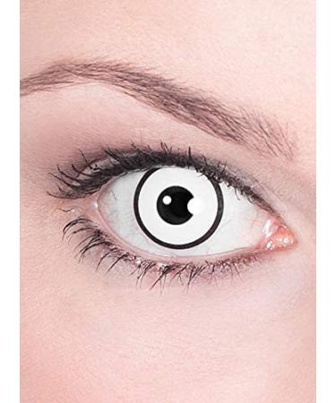Contact lenses annual lenses ghost - motif lenses with prescription (1 piece) - dioptria: -1.5 - ideal for Halloween carnival & motto party ghost -1.5 Dioptria