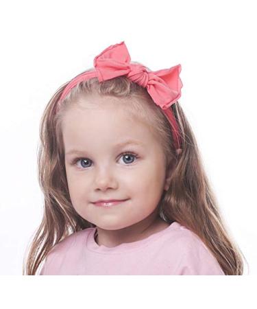 JOYOYO 16 Colors Soft Wide Turban Baby Headbands with 4.5 Hair Bow - Hair Accessories for Girls, Infants, Newborns, Toddlers, Kids - Buy Online on GoSupps.com