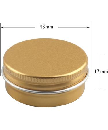 Zeoabsy 96-Piece 15ml Gold Aluminum Tin Set for Cosmetics Candles & Ointments - Includes 12 Spatulas - Buy Online on GoSupps.com