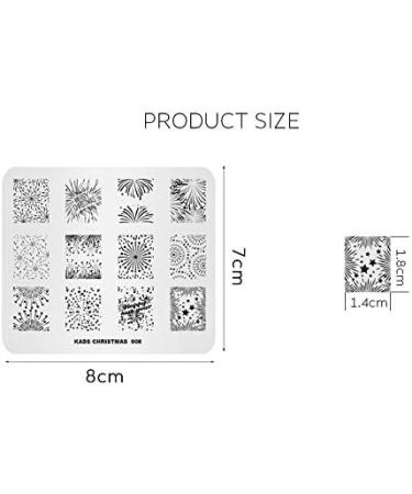 Christmas & New Year Fireworks Nail Art Stamping Plate - DIY Manicure Print Tool - Buy Online on GoSupps.com